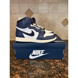 Jordan 1 Retro High OG (2024) "Midnight Navy" Size 7Y Brand New